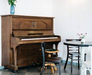 piano in a room