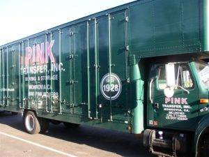 Pink Transfer Moving Truck