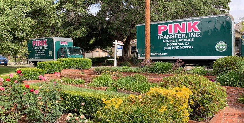 IMG_4014 Pink moving truck in front of home